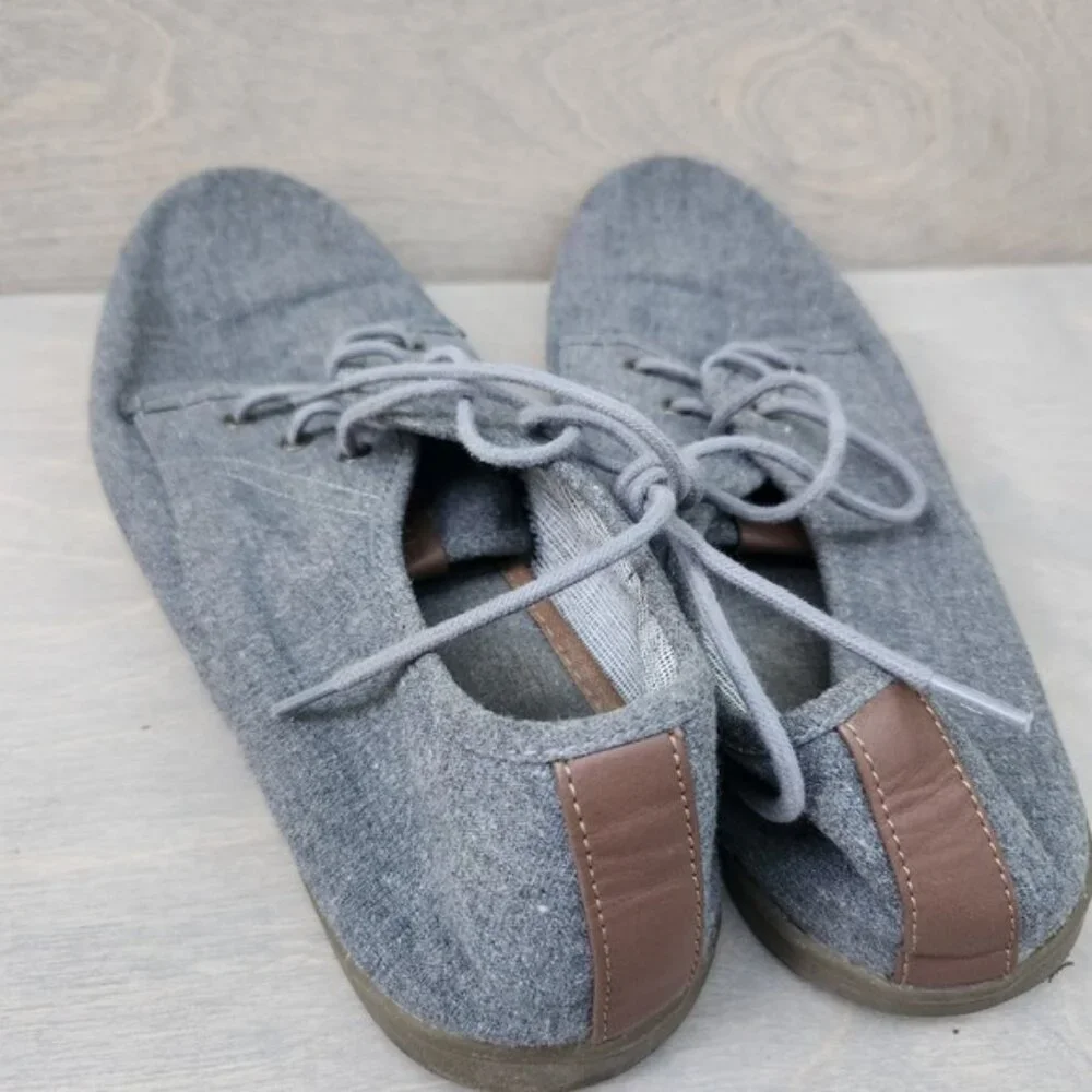 Blackwell Gray Canvas Casual Shoes Lace‎ Up Oxford Men's Size 12